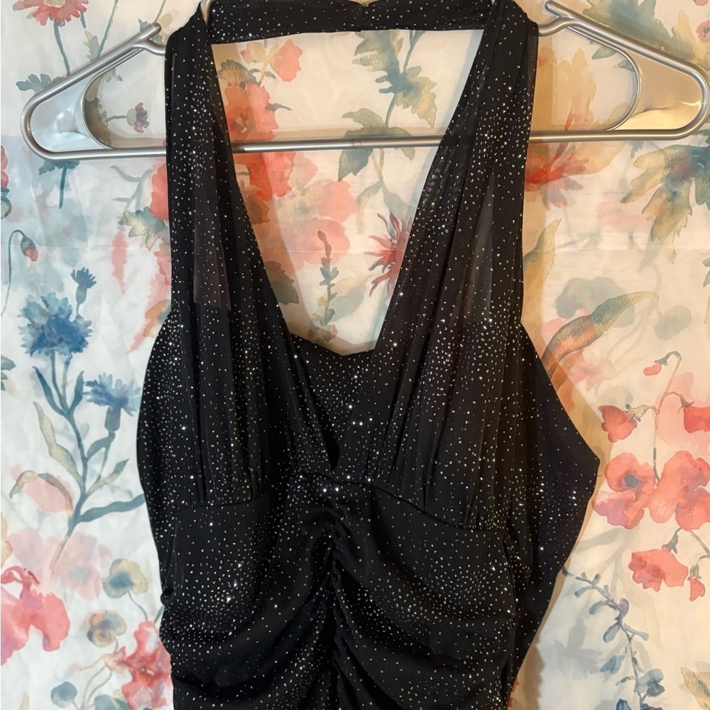 Vintage Elegant Black Sleeveless Dress - Picture 3 of 9